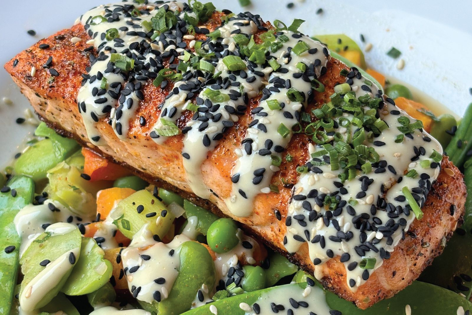 Pan seared salmon at The Harold